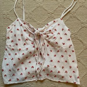 Brandy Melville Flower Flowy Tank Top